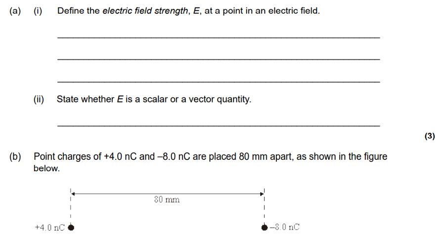 GCE A level exam question